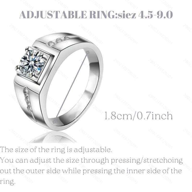 Couple's Moissanite Wedding Band in S925 Silver